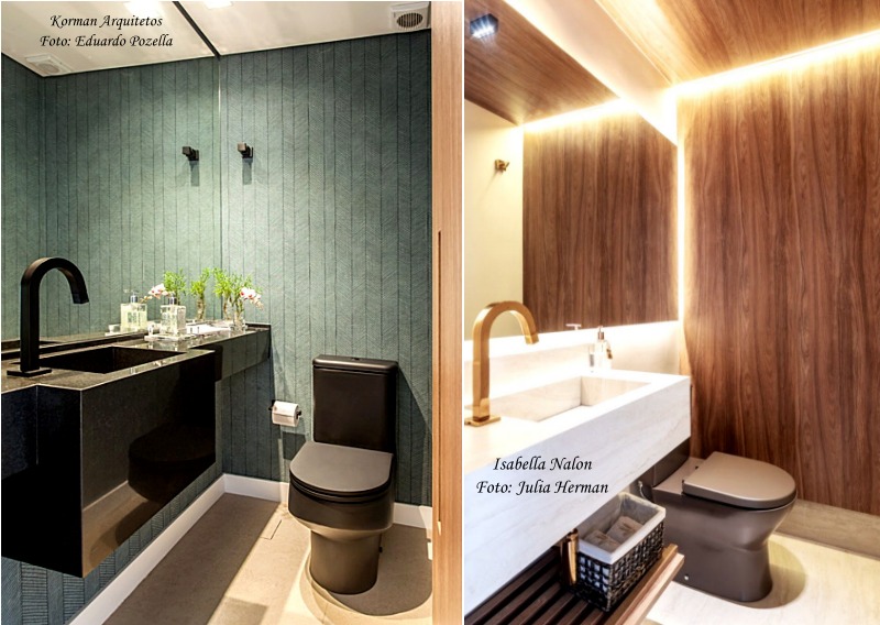 lavabo-com-papel-de-parede-e-lavabo-iluminado decorar o lavabo - lavabo-com-papel-de-parede-e-lavabo-iluminado